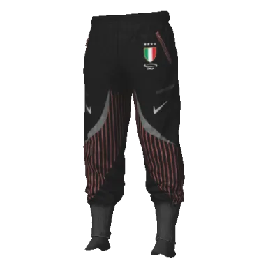 Черно-красные спортивные брюки Nice Italia с манжетами